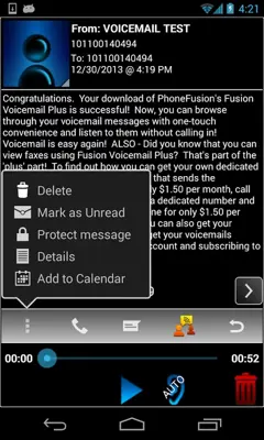 PF Voicemail+ android App screenshot 0